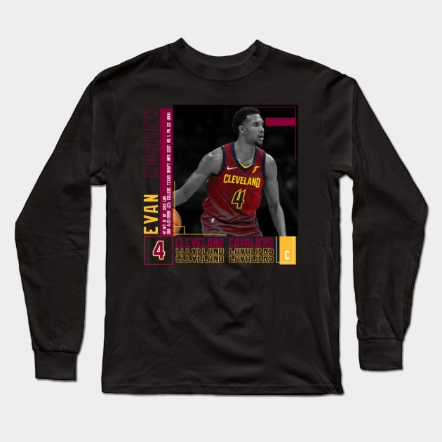 Evan Mobley Paper Poster Long Sleeve T-Shirt by art.Hamdan